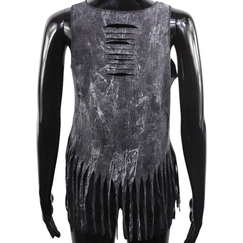 Zebra Top Schwarzgold | Fransen-Style | Damen Shirt