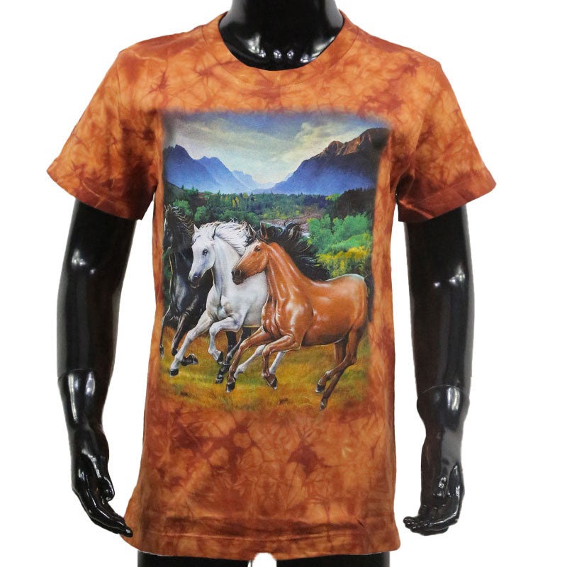 T-Shirt Kids Pferdeherde in Natur