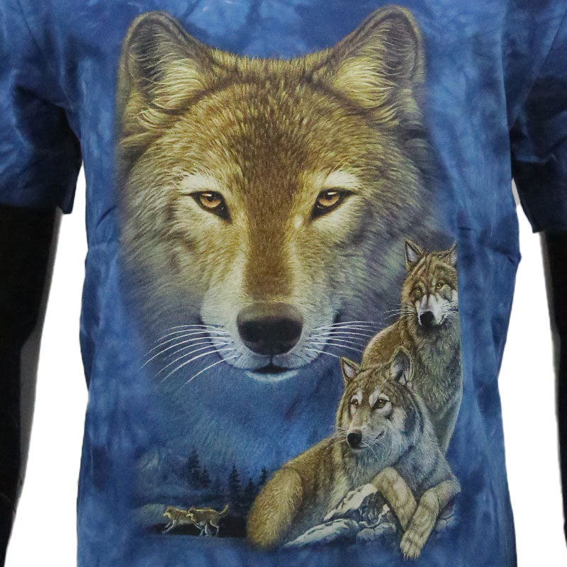 T-Shirt Kids Wolfs-Portrait und Wolfsrudel